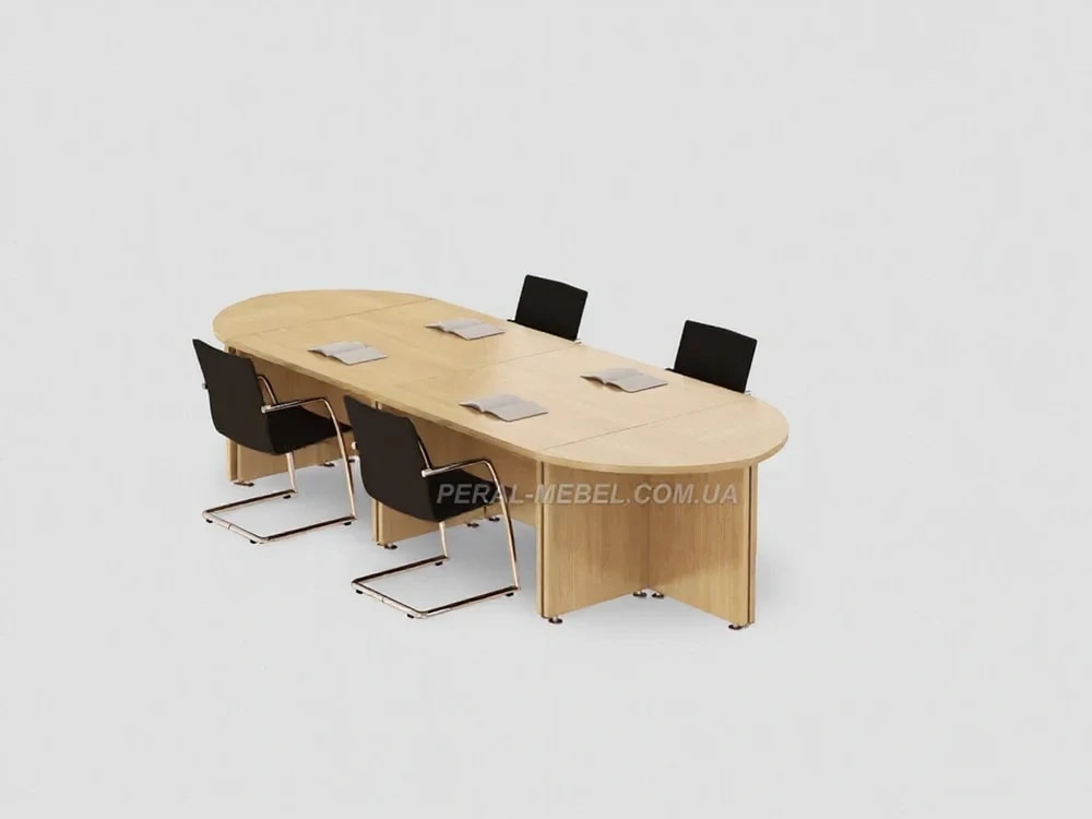 Conference table for negotiations oval — Beech