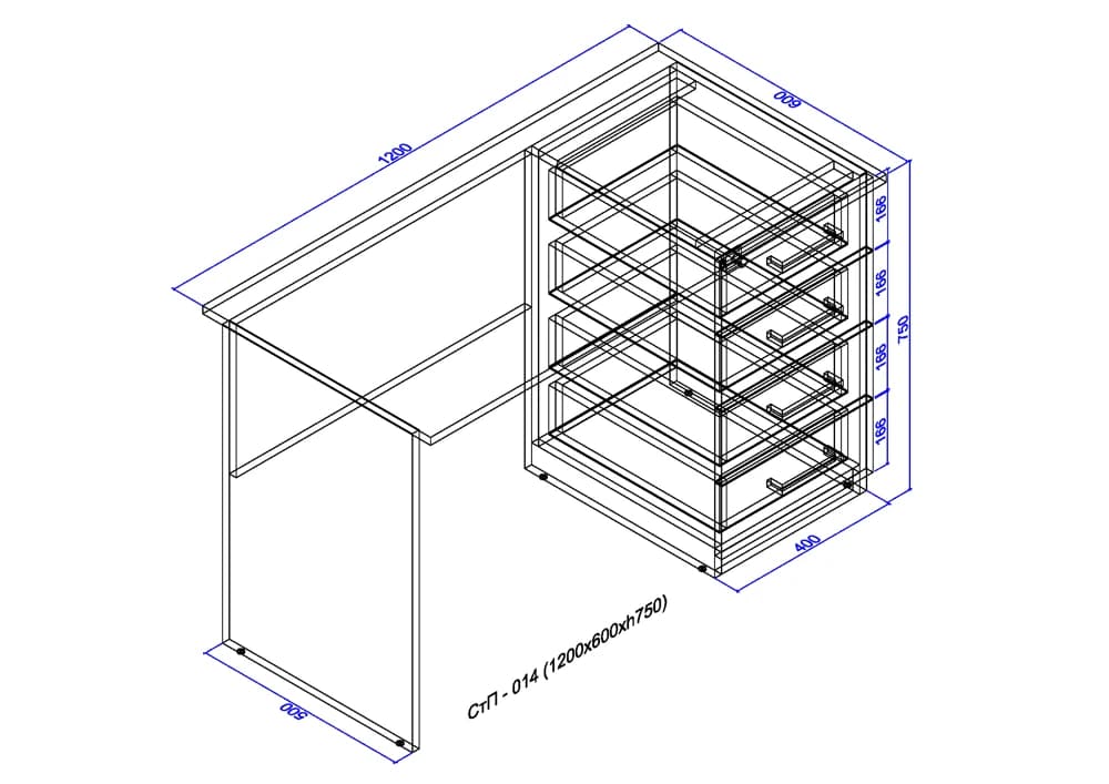 Desk with cabinet 3