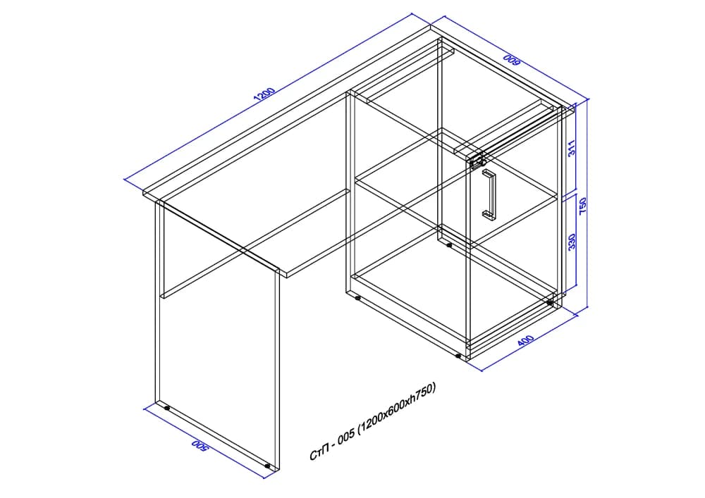 Desk with cabinet 5