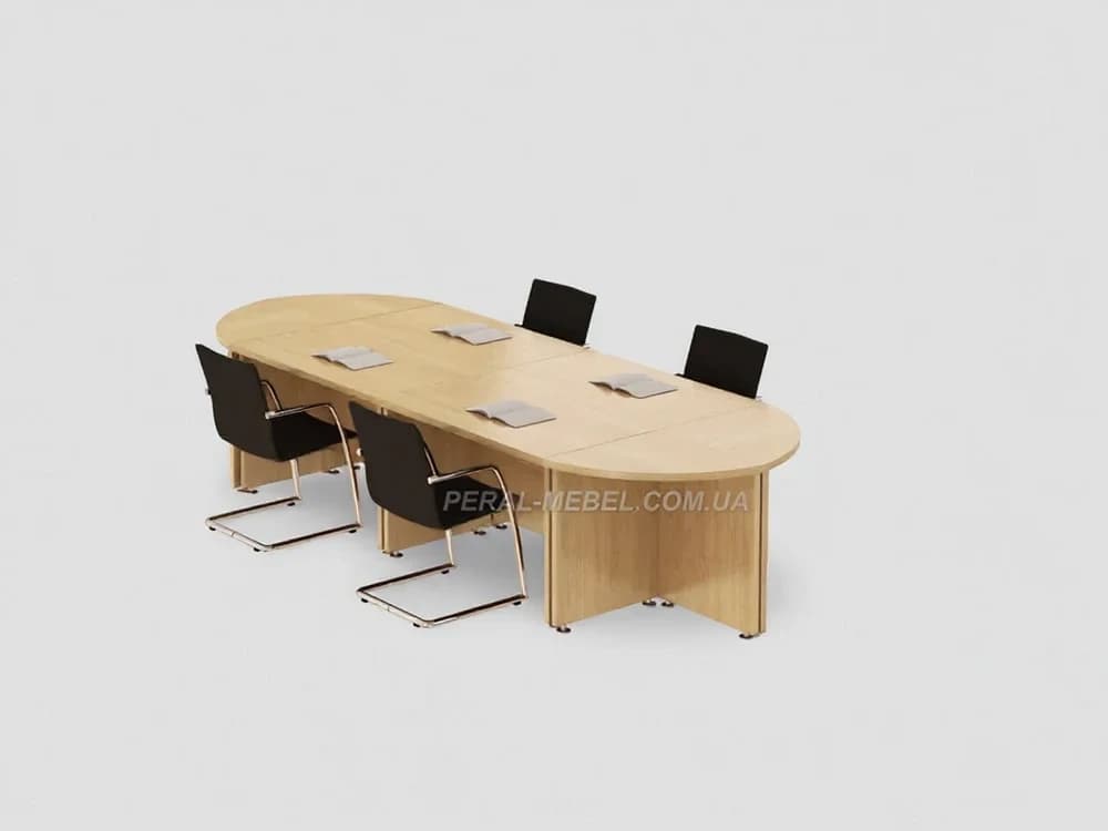 Conference table for negotiations oval — Beech