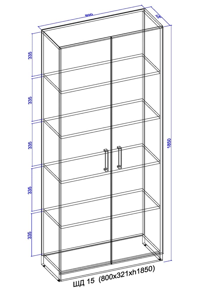 Closed cabinet with shelves 5