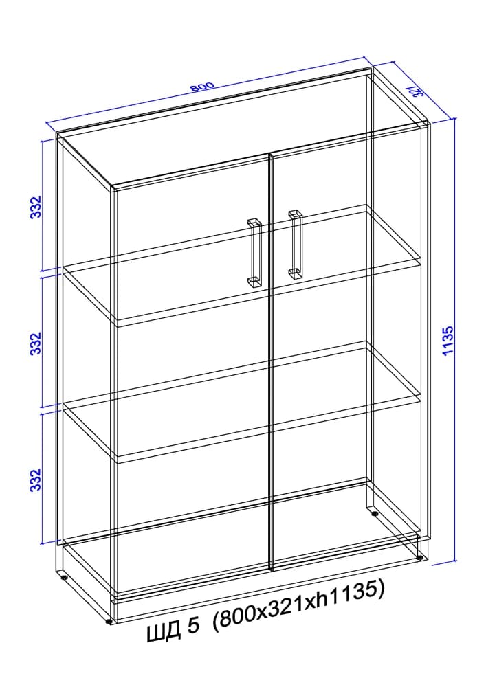 Closed cabinet with shelves 3