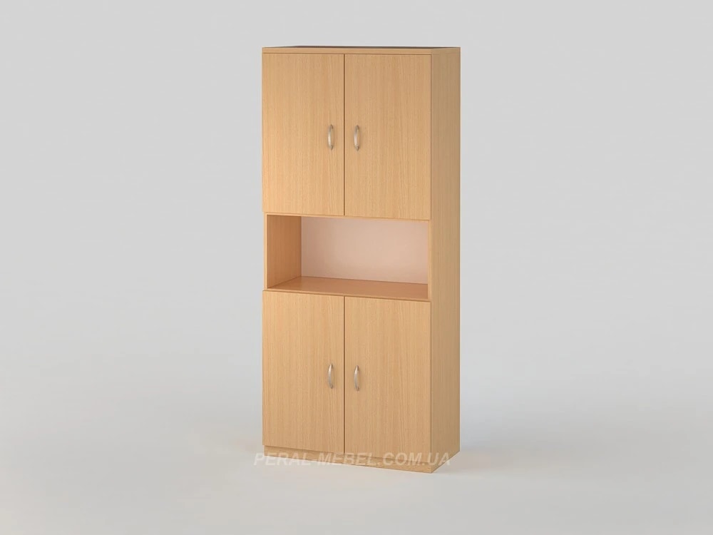 Cabinet with open shelf 1850x800x320 beech