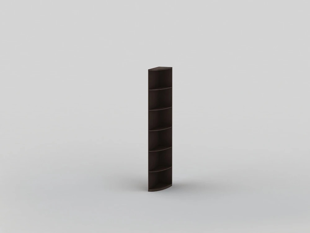 Right-hand side shelf for a wenge-colored built-in wardrobe
