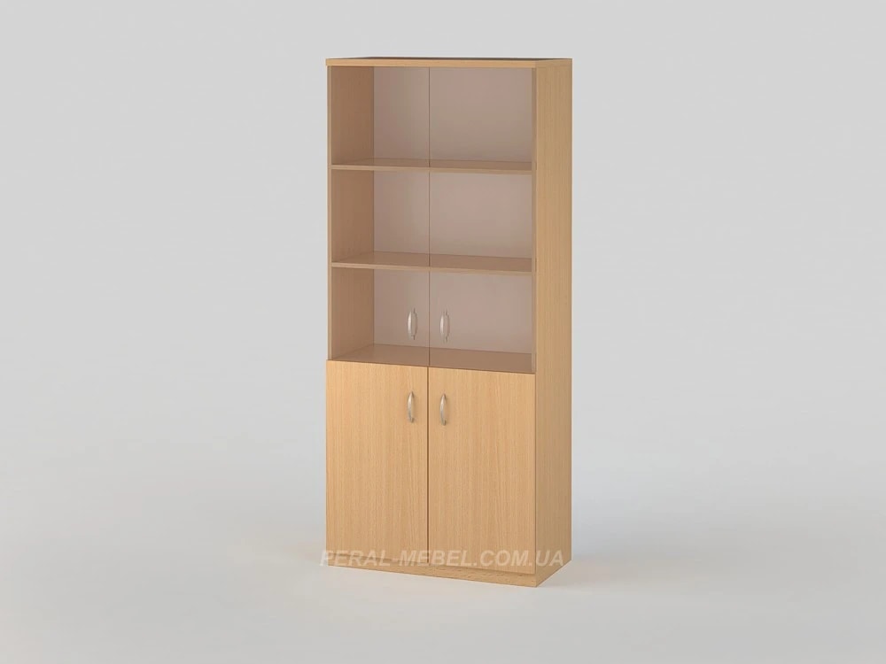 Open cabinet with glass 1850x800x320 beech