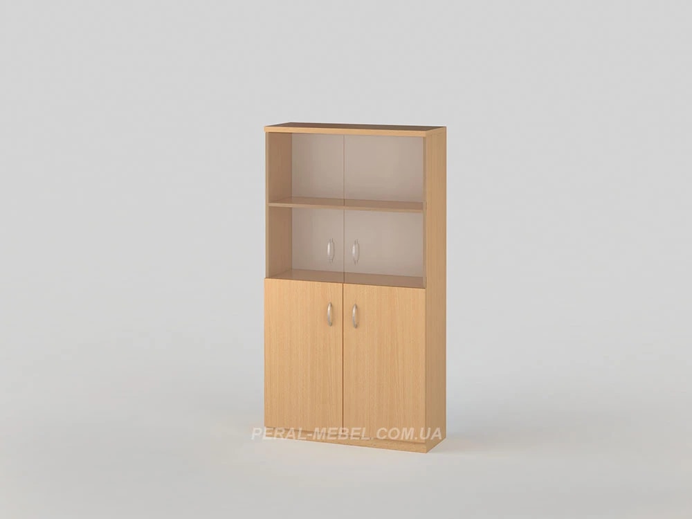 Open cabinet with glass 1495x800x320 beech