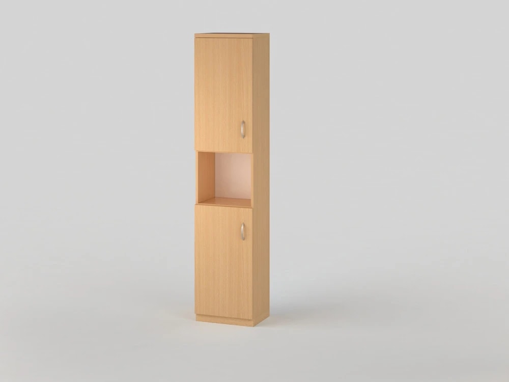 Cabinet with open shelf 1850x400x320 beech