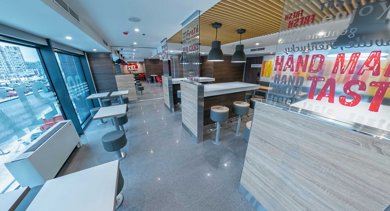 Мебель для ресторанов быстрого питания KFC
