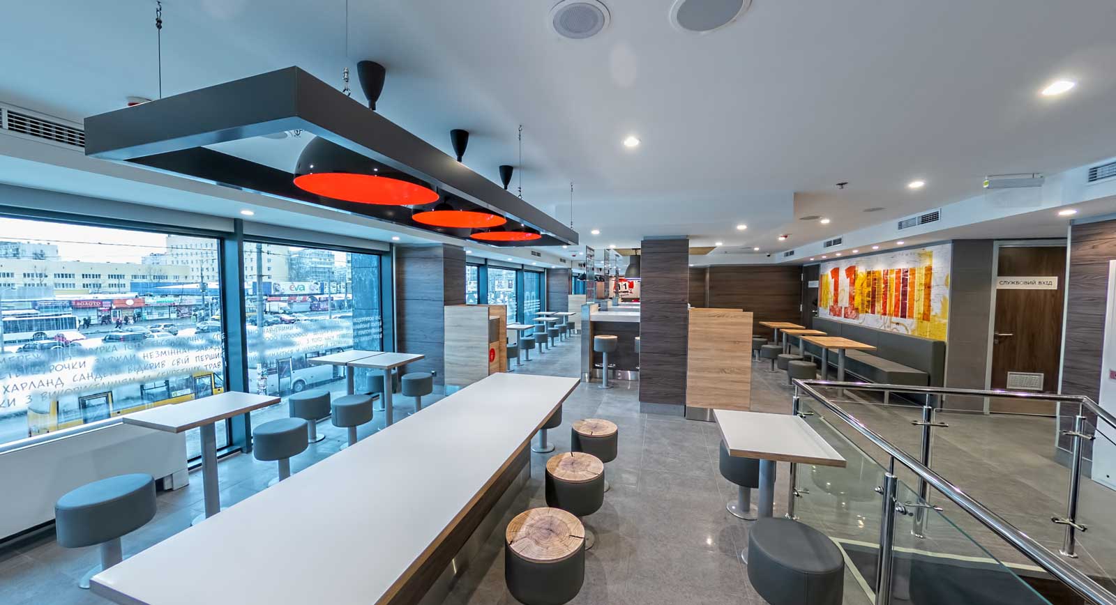 Мебель для ресторанов быстрого питания KFC