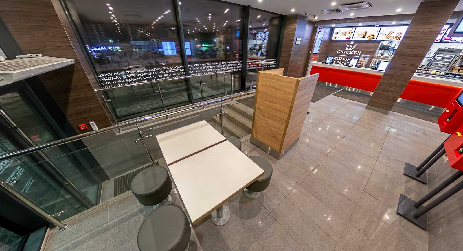 Мебель для ресторанов быстрого питания KFC