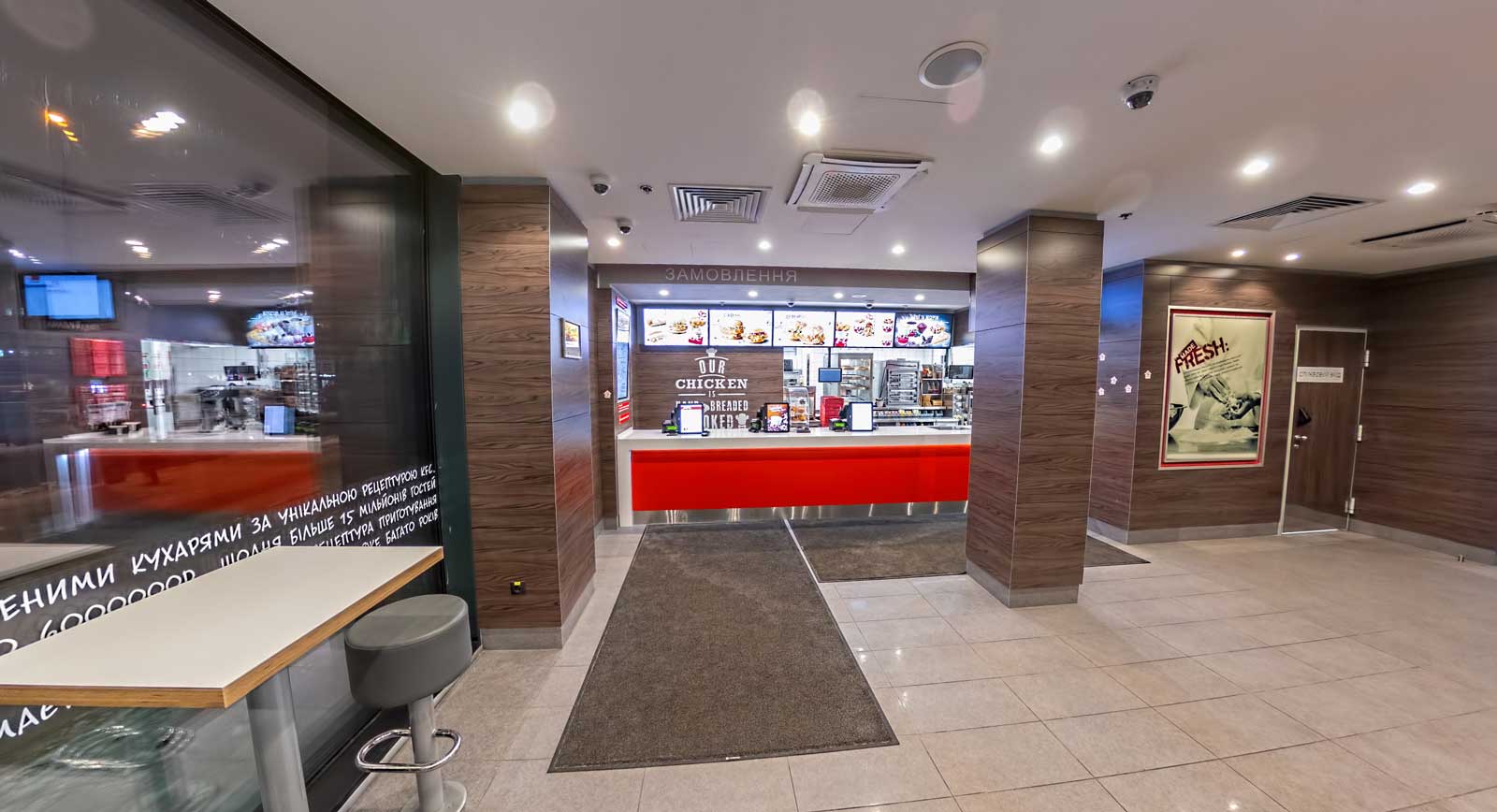 Мебель для ресторанов быстрого питания KFC