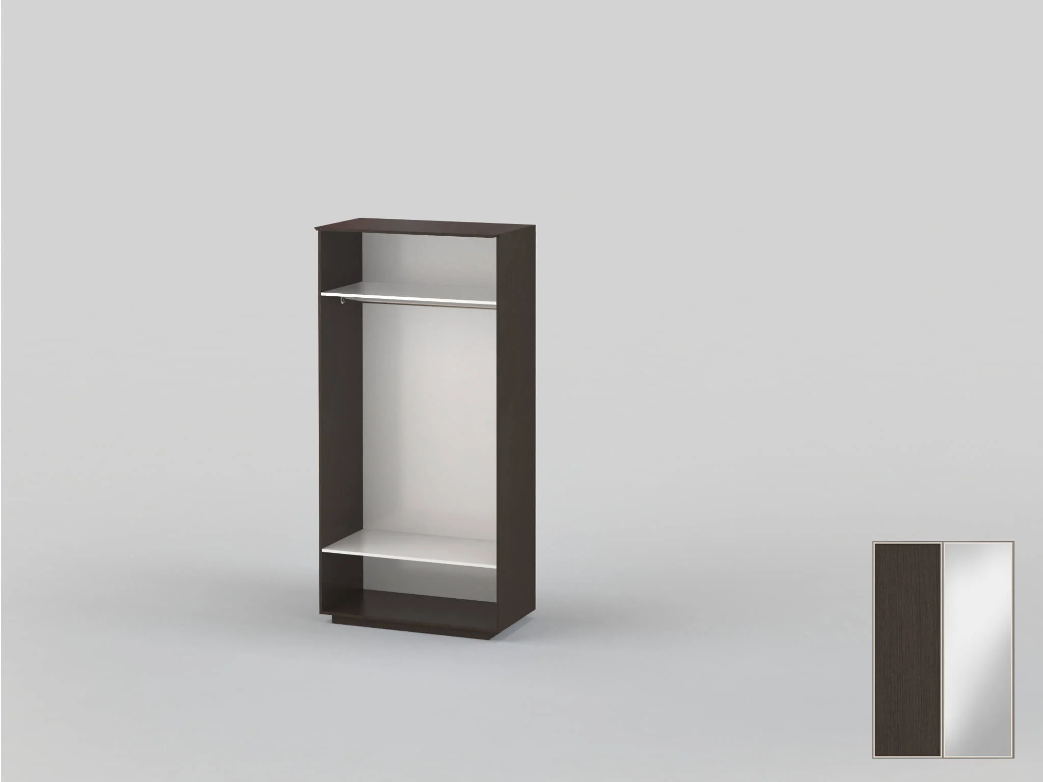 Шафа-купе дводверна шириною 1200 мм венге