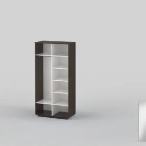 Double-door closet 1200 mm wide in wenge