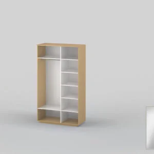 Double-door closet 1400 mm wide beech