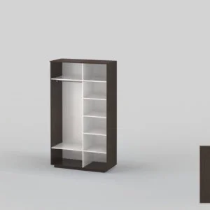 Шкаф-купе двухдверный шириной 1400 мм венге