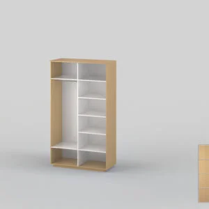 Шкаф-купе двухдверный шириной 1400 мм бук