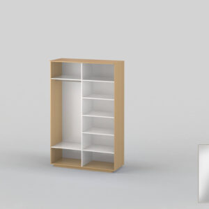 Double-door closet with a width of 1600 mm beech