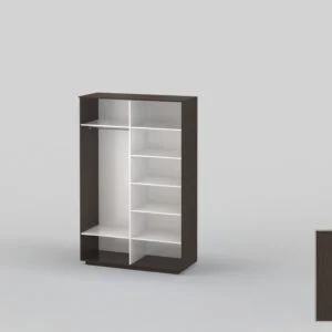 Шкаф-купе двухдверный шириной 1600 мм венге