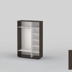 Double-door closet 1600 mm wide in wenge