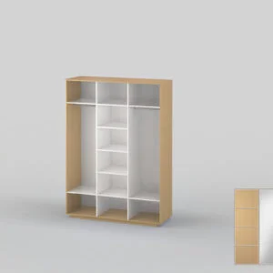 Шкаф-купе трехдверный  шириной 1791 мм бук