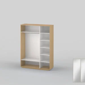 Шкаф-купе трехдверный  шириной 1791 мм бук