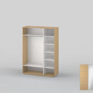 Three-door wardrobe width 1791 mm beech