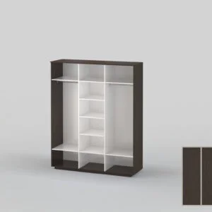 Three-door closet, width 1991 mm wenge