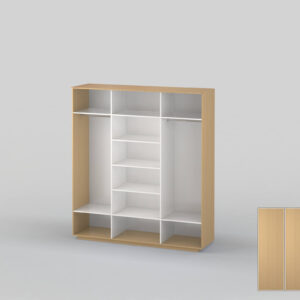 Three-door closet with a width of 2191 mm beech