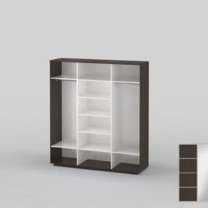 Three-door closet 2191 mm wide in wenge