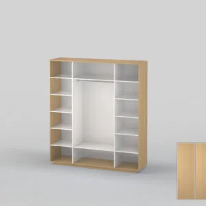 Three-door closet with a width of 2191 mm beech