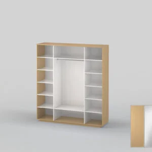 Шкаф-купе трехдверный шириной 2191 мм бук