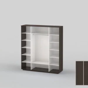 Three-door closet 2191 mm wide in wenge