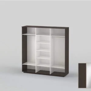 Шкаф-купе трехдверный шириной 2391 мм венге