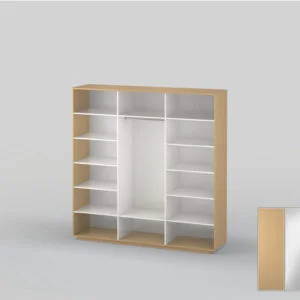 Шкаф-купе трехдверный шириной 2391 мм бук