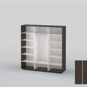 Three-door closet with a width of 2391 mm Wenge