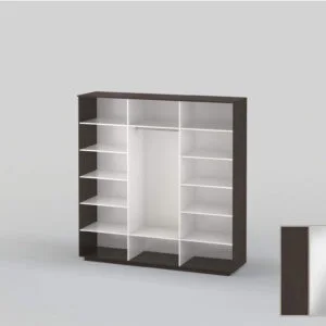 Шкаф-купе трехдверный шириной 2391 мм венге