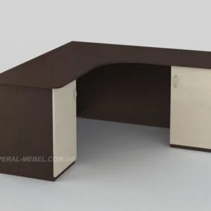 Кутовий стіл "Преміум" з двома тумбами 1600х600х750