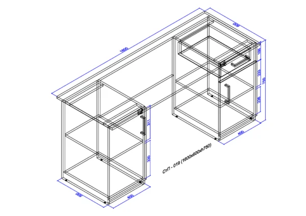 Computer desk straight STP 019-020