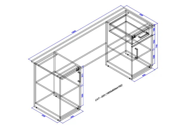 Computer desk straight STP 019-020