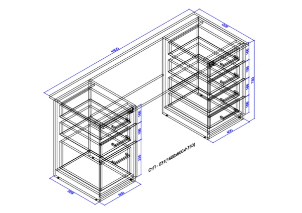 Desk with two drawers