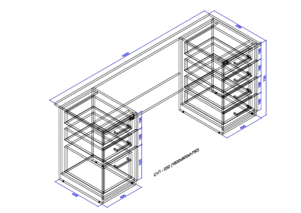 Desk with two drawers