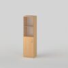 Open closet with glass 1495x400x320 beech