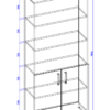Glass office cupboard