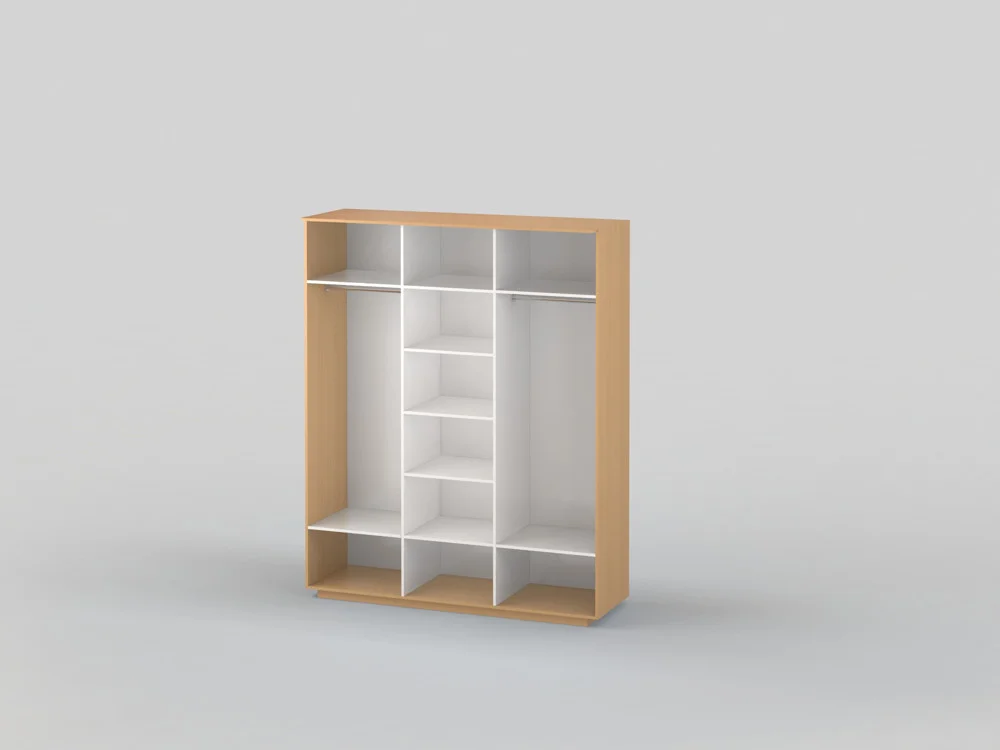 Шкаф купе трехдверный гардеробный 1991 см