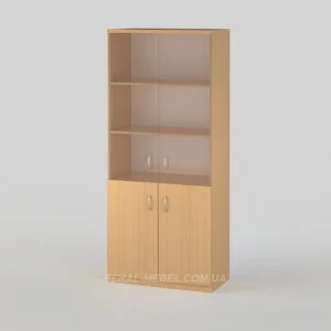 Шкаф открытый со стеклом 1850x800x320 бук