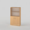 Open cupboard with glass 1495x800x320 beech
