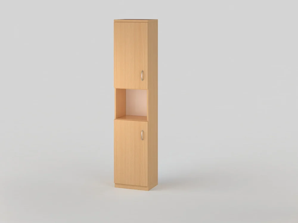 Шкаф-пенал с открытой полкой 1850x400x320 бук