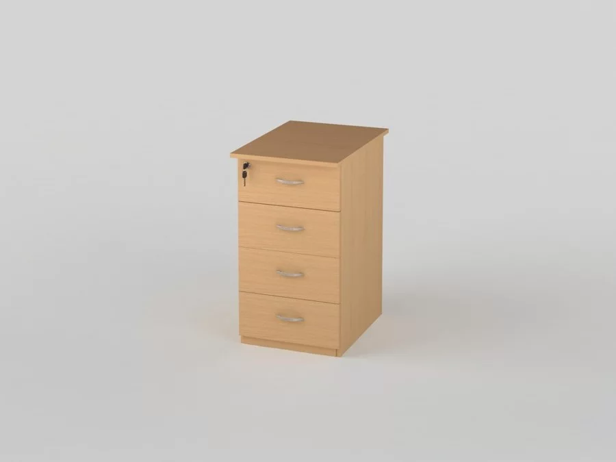 Тумба приставна із замком на 4 ящики